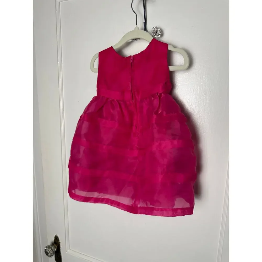The Children's Place Pink Sleeveless Puffy Dressy Formal Dress 2T Flower Girl